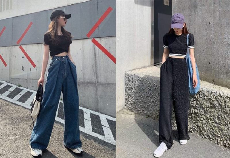 Giày phù hợp giúp set đồ với quần ống rộng trông cao ráo, cân đối và thời trang hơn.