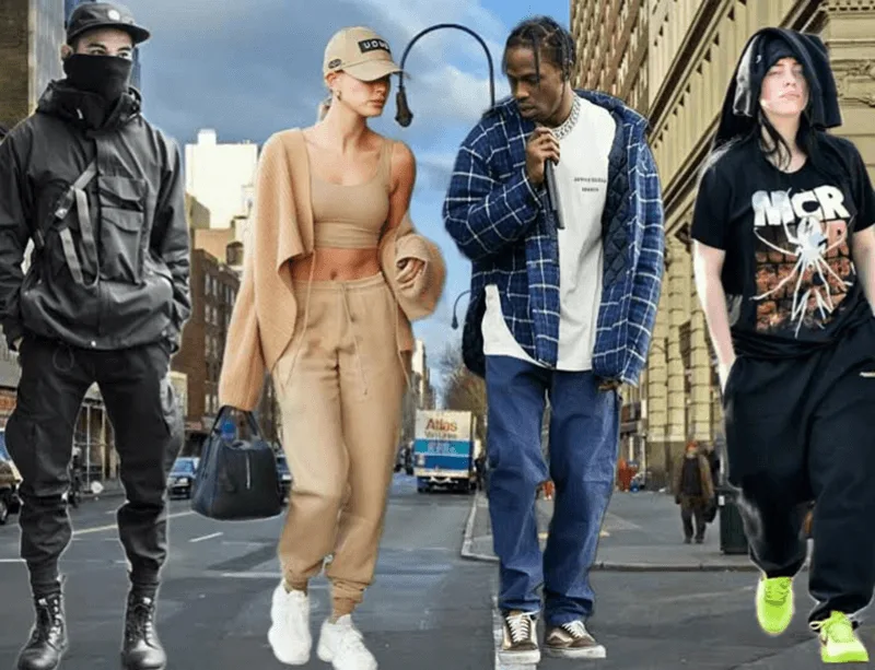 Streetwear năng động, phá cách với áo oversize, quần túi hộp và giày sneakers cá tính.