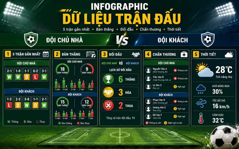 Dữ liệu càng đầy đủ, nhận định càng có cơ sở; không nên chỉ dựa vào tên tuổi đội bóng hoặc cảm xúc cá nhân.