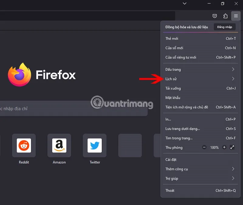 Tùy chọn xóa toàn bộ lịch sử duyệt web để tối ưu bảo mật trên Firefox.
