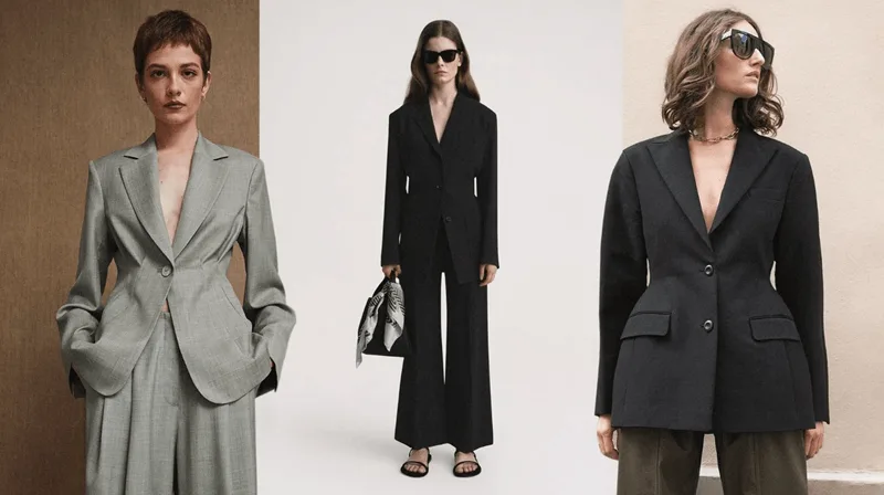 Áo blazer dáng rộng đường cắt sắc nét đại diện cho phong cách tối giản nâng cấp