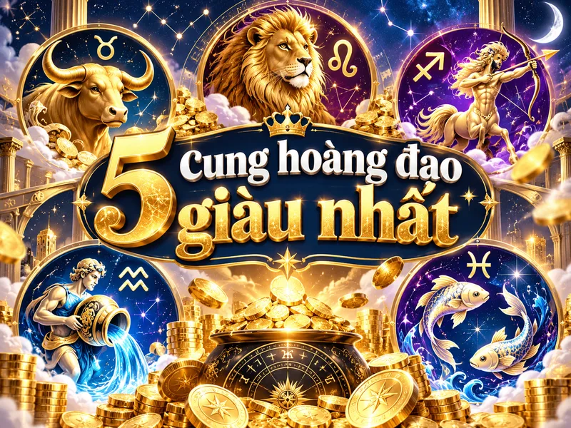 Top 5 cung hoàng đạo giàu nhất qua góc nhìn chiêm tinh và tài chính
